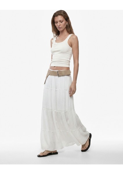 Pamuklu Slim Fit U Yaka Kalın Askılı Çiçek Aplike Detaylı Atlet fırsatları