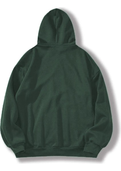 Düz Kapüşonlu Sweat - Koyu Yeşil fiyatları