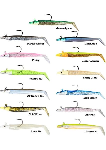Zand Eel 11CM 7GR-14GR Double Body+Head Silikon Balık