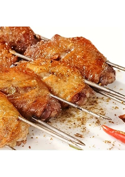 10'lu Paslanmaz Çelikk Şiş Seti (20 Cm) - Airfryer &amp; Mangal fırsatları