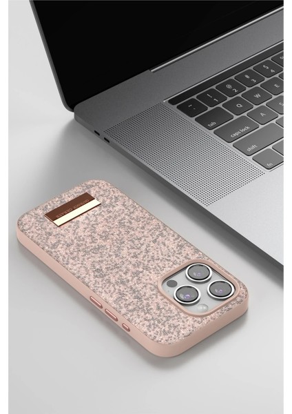 Csmtex Onegif Iphone 14 Pro Max Bright Simli Kapak - Gold modelleri