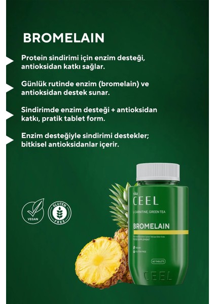 2'li Bromelain – Ananas Enzimi, Quercetin İçerikli 60 Tablet fiyatları
