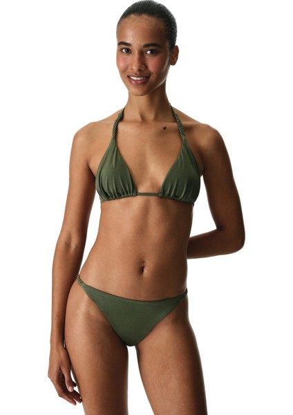 Zeytin Yesili Marcelina Üçgen Simli Bikini Üstü indirimleri