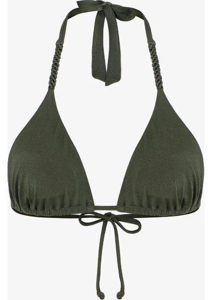 Zeytin Yesili Marcelina Üçgen Simli Bikini Üstü