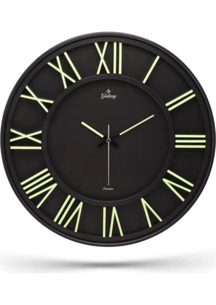 Exculusive Siyah Fosforlu Duvar Saati 41 cm Modern Stil ve Minimalist Dekor ile Ev Ofis Uyumlu indirimleri