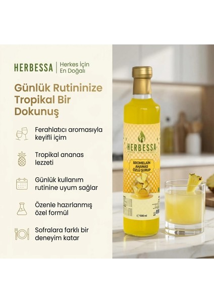Bromelain Ananas Özlü Detox Şurubu 500ML fiyatları