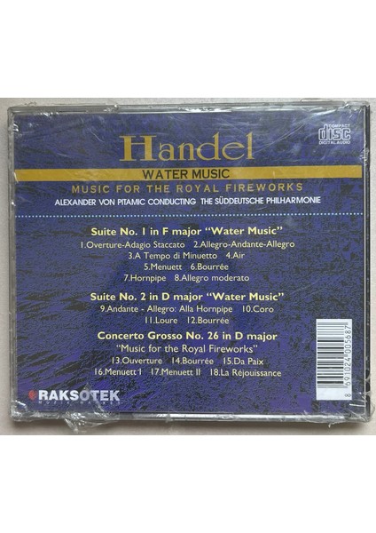 Handel Water Music Sıfır Jelatinli CD fiyatları