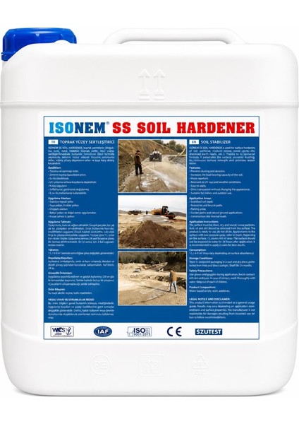 Ss Soil Hardener Toprak Yüzey Sertleştirici 10 Lt fiyatları