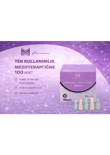 29G x 13MM Mezoterapi Steril Enjeksiyon Iğnesi 100 Adet 1 Kutu modelleri