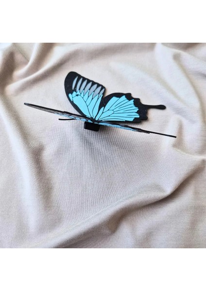 Kelebek Desenli Buzdolabı Magneti Light Blue - Gri modelleri