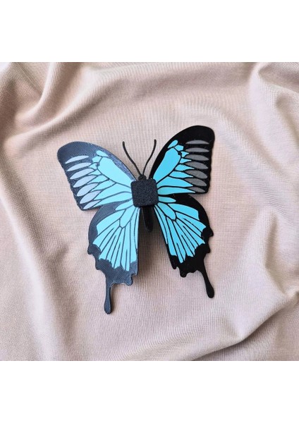 Kelebek Desenli Buzdolabı Magneti Light Blue - Gri fırsatları