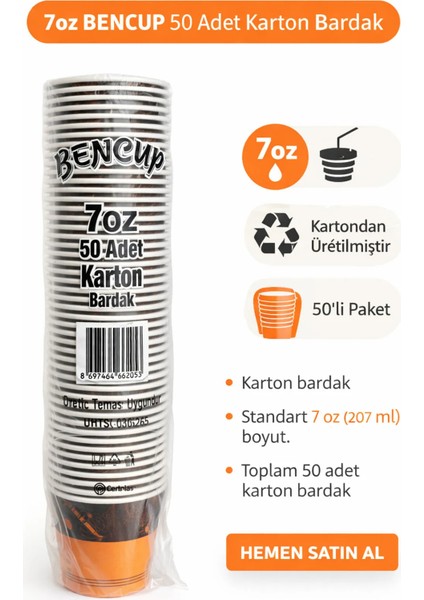 Çok Renkli Karton Bardak 7 Oz - (3,7 Gr) - 50 Adet Ebat: 0,5 x 9 cm fiyatları