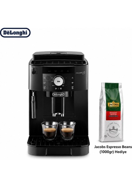 DeLonghi Tam Otomatik Siyah Espresso ve Kahve Makinesi, Güçlü Basınç Sistemi, Süt Köpürtücülü Pratik Kullanım ve Günlük Mutfak Için Hızlı Içecek Hazırlama Deneyimi