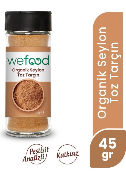 Wefood Organik Seylon Tarçın Tozu 45 gr 8682392174396