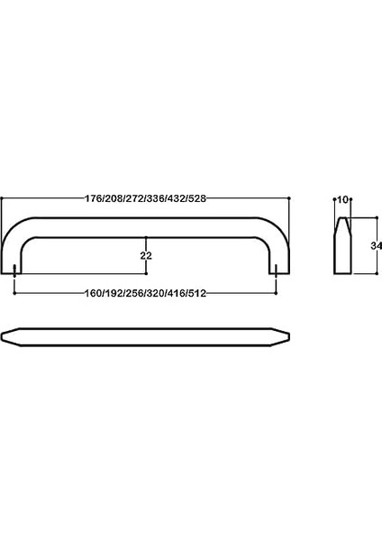 Altın Rengi 256 mm Modern Kulp fiyatları