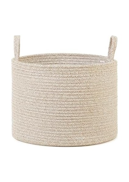Bej Kırçıllı Pamuklu Halat Sepet 35 x 27 cm fiyatları