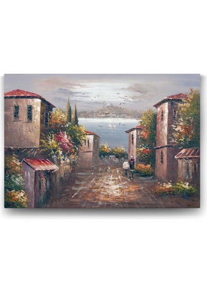 Eski Istanbul Sokakları Tablo - 90X60CM fiyatları