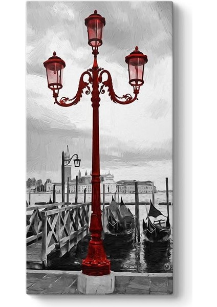 Venedik Kırmızı Sokak Lambası Tablosu 80 x 160 fiyatları