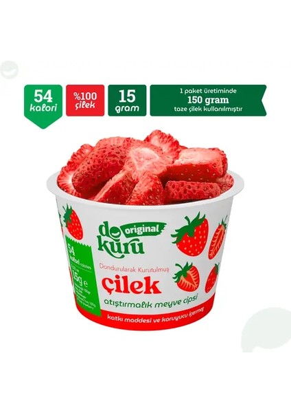Original Çilek Atıştırmalık Meyve Cipsi 15GR fırsatları