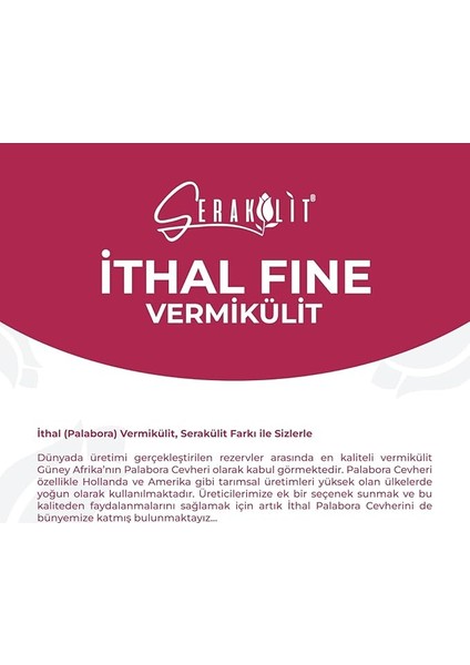 Ithal (Palabora) Vermikülit – Fine 100 Litre fırsatları