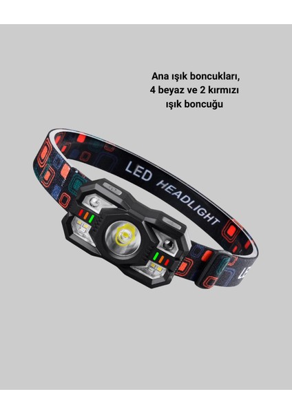 El Sensörlü LED Far Suya Dayanıklı Şarjlı Kafa Lambası fırsatları
