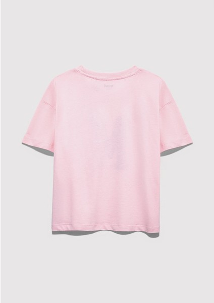 M Logo Baskılı Pembe Tişört 7610390-71007
