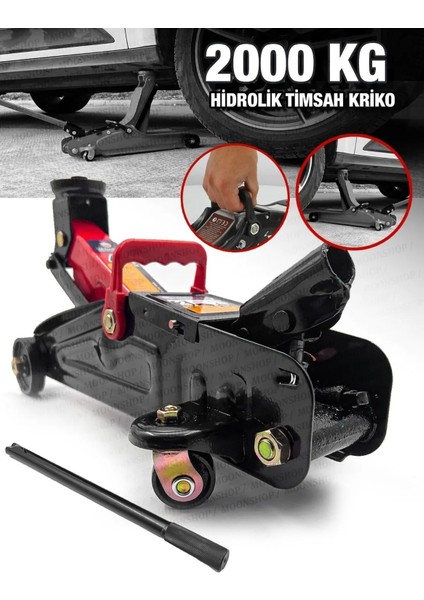 2 Ton Timsah Kriko Yüksek Kalite Metal Döküm Malzeme ile Tüm Araçlar için Uygun