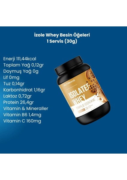Izole Whey 2100G 70 Servis Protein Tozu Triple Cookie Aromalı fiyatları