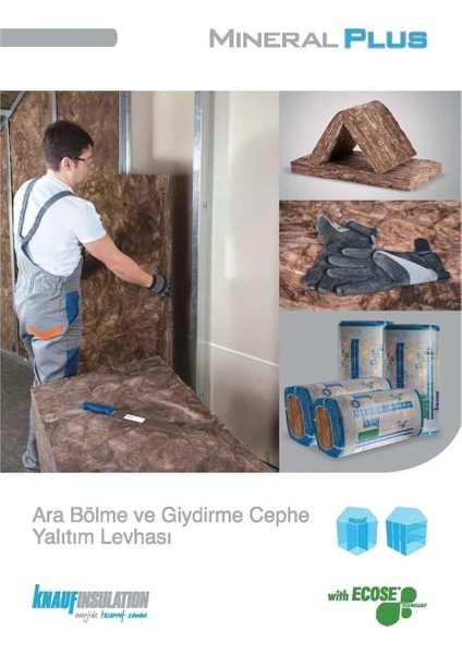 Mineral Taşyünü Yalıtım 14.4 M2 Esnek Ara Bölme Levhası 20 Adet Yangına A1 Sınıfı modelleri