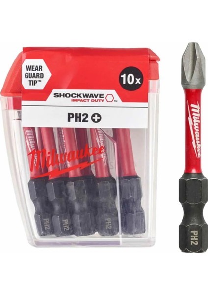 Shockwave 10'lu Paket PH2 50 mm Bits Uç Dayanıklı ve Kullanışlı Tasarım modelleri