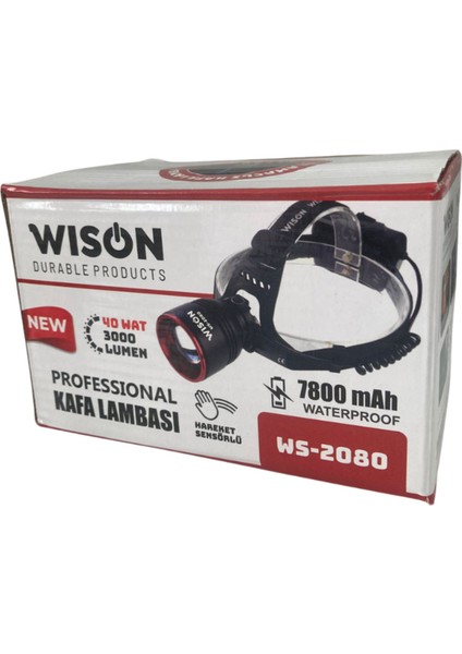WS-2080 Profesyonel 3000 Lümen 40 Watt Kafa Lambası