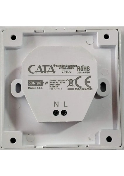 Ct-5170 Sensörlü Ledli Koridor Armatür Günışığı 1 Watt Modern Tasarım İç Mekan Aydınlatma fırsatları