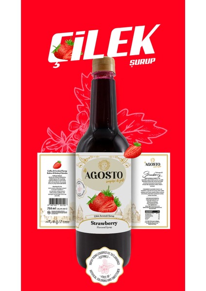 Çilek (Strawberry) Şurup 750 Ml-Kahve Şurubu fiyatları