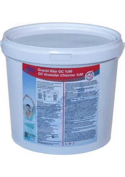 %90'lık Toz Klor 10 kg Açık Havuzlar İçin Hızla Çözünebilen Dezenfektan Deep Blue fiyatları