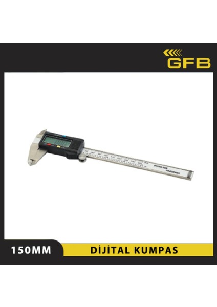 Dijital Kumpas Metal Ekran 150x0.01 mm - Otomatik Açılıp Kapanma Özelliği ile Kullanım GFB1060 modelleri