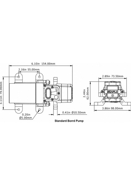 12V Diyaframlı Hidrofor Pompası 4.3 L/dk - 35 PSI fırsatları