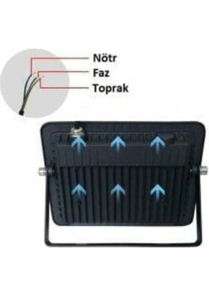CT-4663 200W Slim Platinum LED Projektör 17800 lm 6500K Beyaz Işık IP64 Koruma Sınıfı