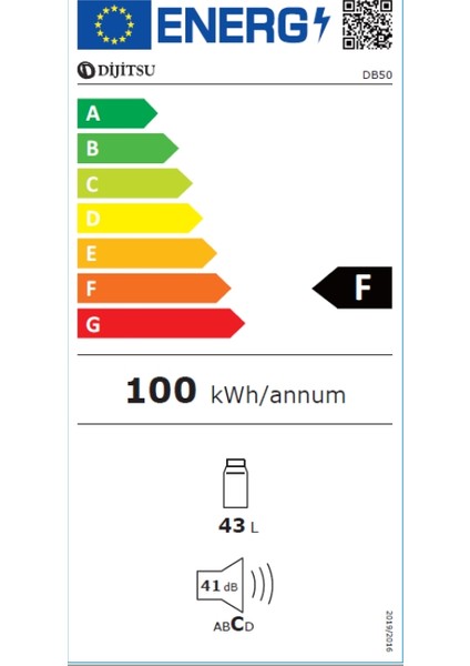DB50 50 lt Kapasiteli Mini Buzdolabı Büro Tipi Enerji Sınıfı F Dondurucu Bölmeli fiyatları