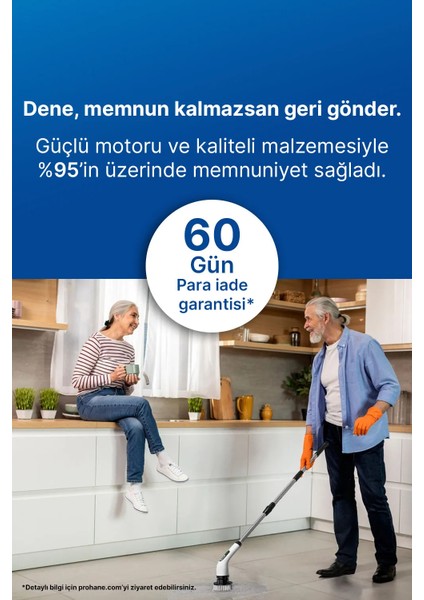 Şarjlı Ve Elektrikli Temizlik Fırçası | Turbo Dönüş Teknolojisi | IPX7 Su Geçirmez | 7 Başlık Dahil | Mutfak, Banyo fiyatları