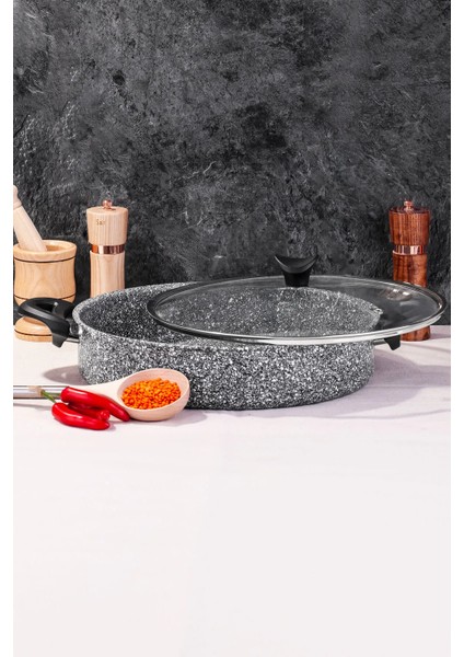 3465 Ultra Granit Basık Tencere 24 cm Granit Kaplama Isıya Dayanıklı Tekli Tencere fırsatları