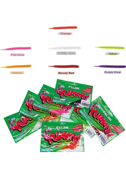 Yummy Sandworm 7Cm Silikon Yem Natural Renkli Suni Yem Çeşidi