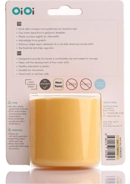 Mini Bebek Bardağı Sarı 4 Ay ve Üzeri İçin Ergonomik Tutma Özelliği ile Sağlıklı Seçim modelleri