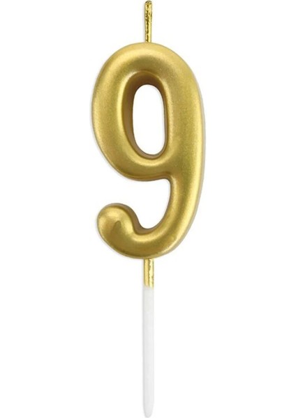 Rakam Mum 7 cm -Altın 9- modelleri