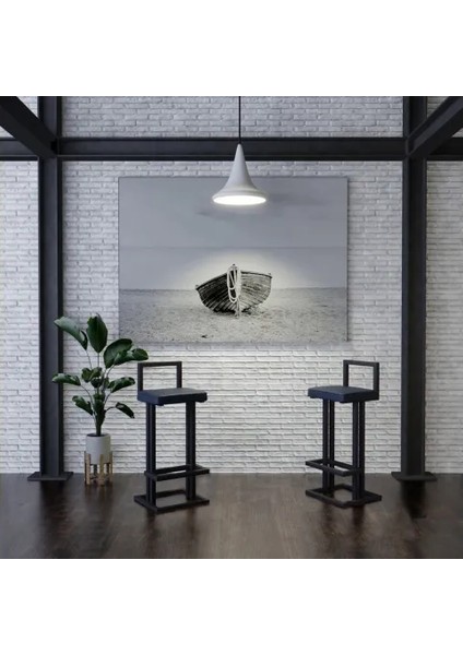 Line Siyah Metal Bar Sandalyesi, Mavi fiyatları