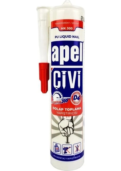 Mitre Apel Sıvı Çivi Montaj Kit Yapıştırıcı 390 gr Şeffaf Renk ve Hızlı Kürleşme Özelliği modelleri