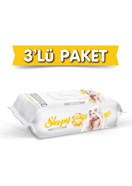 Sensitive Kokusuz Islak Havlu 3 x 90'lı 270 Yaprak Günlük Kullanım İçin Hassas Temizlik indirimleri