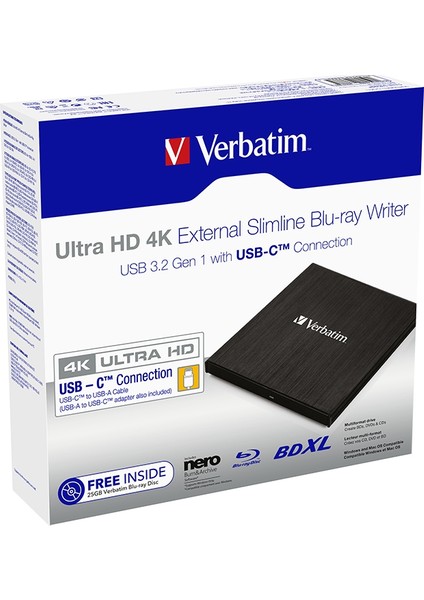 Slimline Ultra HD 4K Harici Yazıcı USB 3.2 Type-C Gri Çoklu Cihaz Uyumu fiyatları