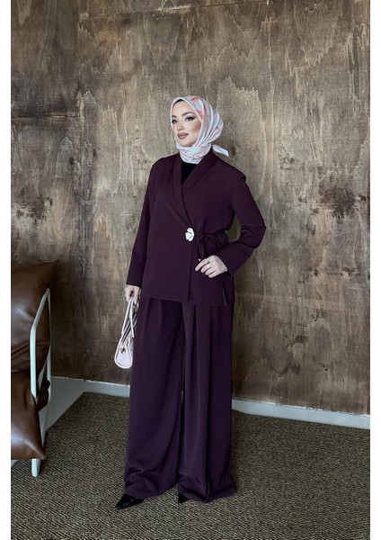 Alen Ceket Pantolonlu Takım Bordo modelleri