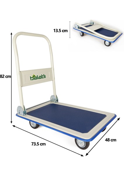 Balatlı Taşıma Arabası Blt-Ta-Ph150 150 kg Kapasite ve Kaymaz Ped ile Yük Taşıma Kolaylığı modelleri