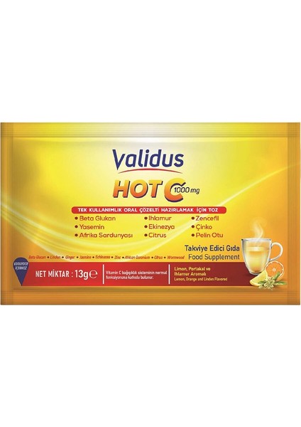 3 Adet Validus Hot C 13 Gr*12 modelleri